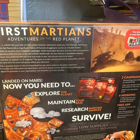 FIRST MARTIANS ADVENTURES ON THE RED PLANET BOARD GAME NEW! - Picture 5 of 6
